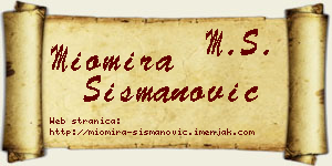 Miomira Šišmanović vizit kartica